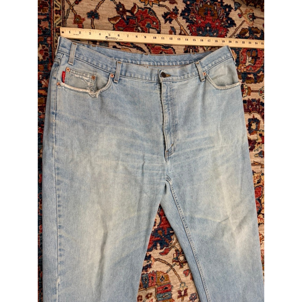 Vintage Mustang Light Wash Relaxed Fit Denim Jeans 42x30 Y2K Skater Streetwear R - Picture 4 of 11